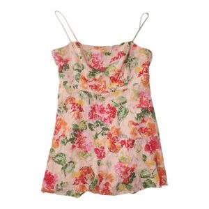 DB Studio Dress Womens Plus Size 20 Pink Floral Lace Mini Spring Summer Feminine
